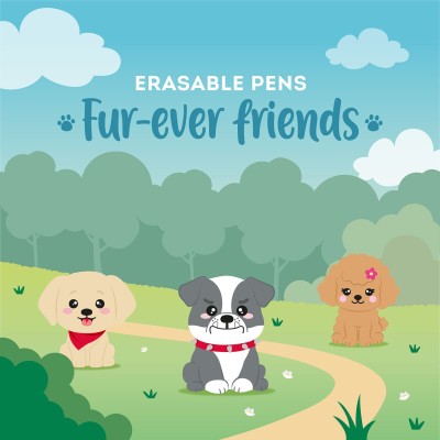 Legami Milano Set of Three Erasable Pens ''Fur-ever Friends'' 3 Τεμάχια EPSET0017