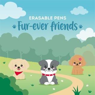 Legami Milano Set of Three Erasable Pens ''Fur-ever Friends'' 3 Τεμάχια EPSET0017