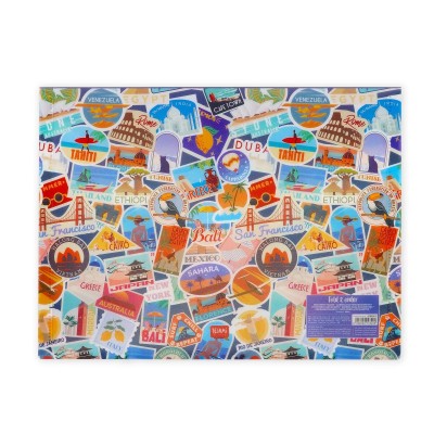Legami Milano Document Folder A4 Fold&Order ''Travel Stickers'' Μπλε PFB0003