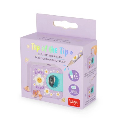 Legami Milano Electric Pencil Sharpener Top of the Tip ''Daisy'' Λιλά EPS0001