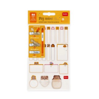 Legami Milano Adhesive Labels with Protective Film My Name Is... ''Teddy Bear'' STK0002