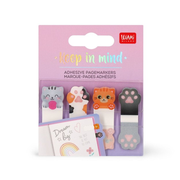 Legami Milano Kitty Adhesive Pagemarkers - Keep in Mind SKN0002