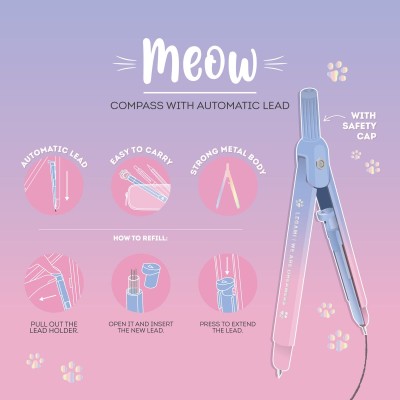 Legami Milano Compass with Automatic Lead ''Meow'' COM0001