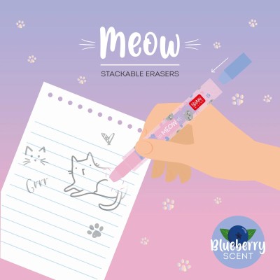 Legami Milano Stackable Erasers ''Meow'' STEP0001