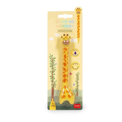 Legami Milano ''Giraffe'' Ballpoint Pen with Base Stand-Ink Ovation STG0003