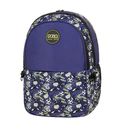 Polo Zippy Σχολική Τσάντα Πλάτης Δημοτικού Μπλε 9-01-080-8445