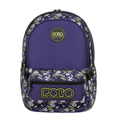 Polo Zippy Σχολική Τσάντα Πλάτης Δημοτικού Μπλε 9-01-080-8445