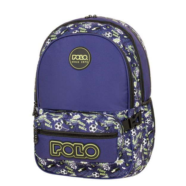 Polo Zippy Σχολική Τσάντα Πλάτης Δημοτικού Μπλε 9-01-080-8445