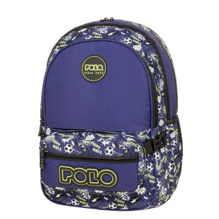 Polo Zippy Σχολική Τσάντα Πλάτης Δημοτικού Μπλε 9-01-080-8445