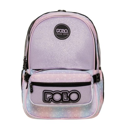Polo Zippy Σχολική Τσάντα Πλάτης Δημοτικού Λιλά 9-01-080-8447