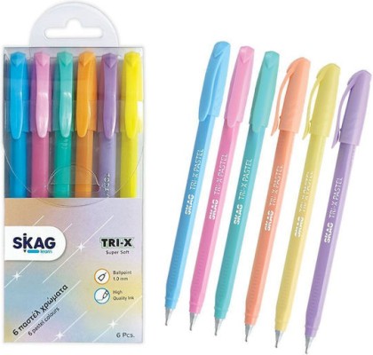 Skag TRI-X Super Soft Στυλό Σετ 6 Χρώματα Pastel