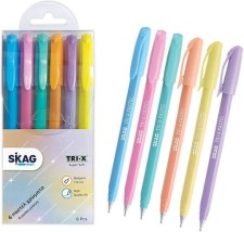 Skag TRI-X Super Soft Στυλό Σετ 6 Χρώματα Pastel