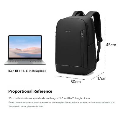 Tigernu T-B91202 Αδιάβροχη Τσάντα Πλάτης για Laptop 15.6" σε Μαύρο χρώμα