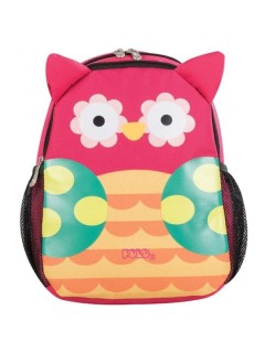 Polo Animal Junior Backpack Σχολική Τσάντα Πλάτης Νηπιαγωεγίου Φούξια ''Κουκουβάγια'' 9-01-014-67
