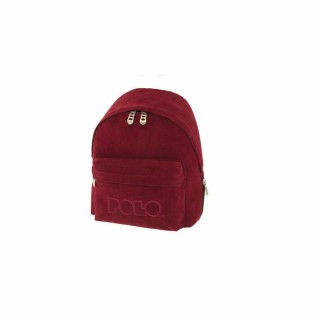 Polo Backpack Mini Velvet Μίνι Σακίδιο Πλάτης Κόκκινο Βελουτέ 9-07-149-30