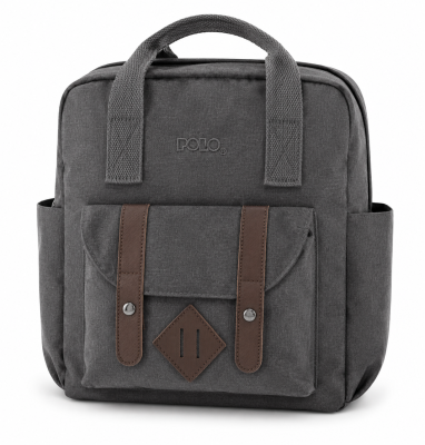 Polo Backpack No Rules Σακίδιο Πλάτης Υφασμάτινο Γκρι 9-07-142-09