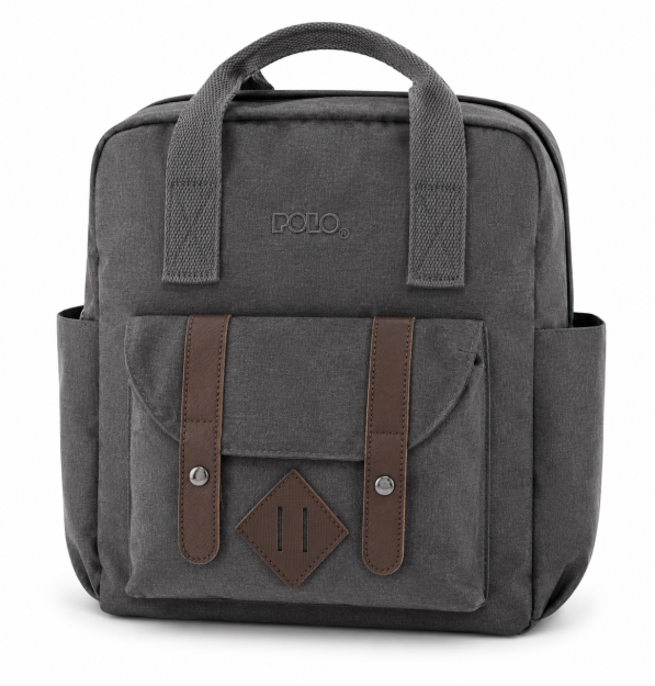 Polo Backpack No Rules Σακίδιο Πλάτης Υφασμάτινο Γκρι 9-07-142-09