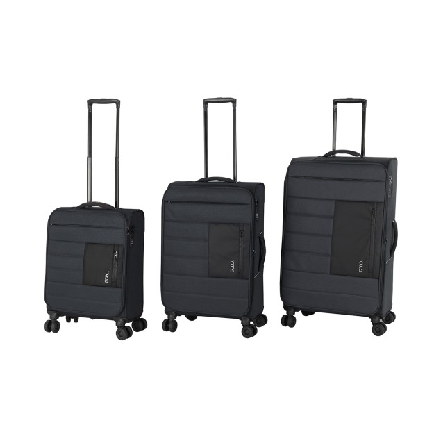 Polo Athens Fabric Trolley Luggage Σετ 3 Βαλίτσες Υφασμάτινες Ανθρακί (38Lt,65Lt,93Lt) Υ.80cm Μ.45cm Π.27cm 9-65-009-2100