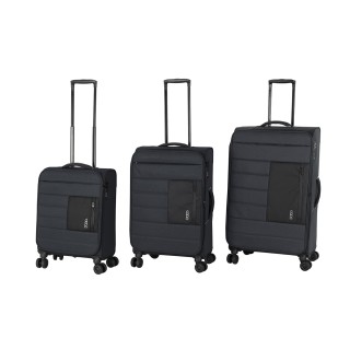 Polo Athens Fabric Trolley Luggage Σετ 3 Βαλίτσες Υφασμάτινες Ανθρακί (38Lt,65Lt,93Lt) Υ.80cm Μ.45cm Π.27cm 9-65-009-2100