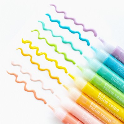 Tiger Tribe Puffy Popcorn Pen - Μαρκαδόροι Ζωγραφικής με Ανάγλυφο Σχέδιο 94410