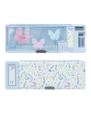 Yolo Σχολική Κασετίνα Retro Plus - Butterflies Λιλά 11316
