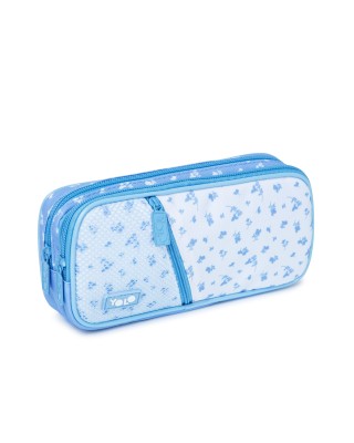 Yolo Σχολική Κασετίνα Box - Blue Flowers Γαλάζια 90124