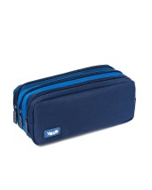 Yolo Σχολική Κασετίνα Τριπλή - Dark Blue Μπλε 90139