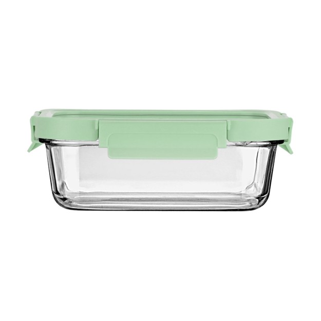 ESTIA ΦΑΓΗΤΟΔΟΧΕΙΟ CLICK&SEAL ΓΥΑΛΙΝΟ 1050ml 21.7x16.5x7.4cm ΜΕ ΚΑΠΑΚΙ ΠΛΑΣΤΙΚΟ MINT