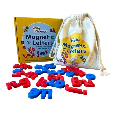 JOLLY PHONICS MAGNETIC LETTERS: IN PRECURSIVE LETTERS (BAG OF 106)