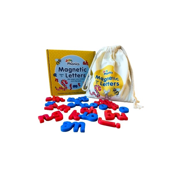 JOLLY PHONICS MAGNETIC LETTERS: IN PRECURSIVE LETTERS (BAG OF 106)