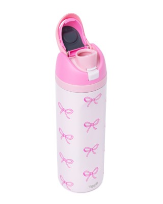 Yolo Μεταλλικό Θερμός 2 σε 1 (700ML) – Pink Bow Ροζ 90592