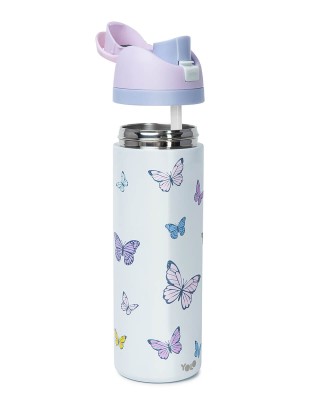Yolo Μεταλλικό Θερμός 2 σε 1 (700ML) – Butterflies Λιλά 90593