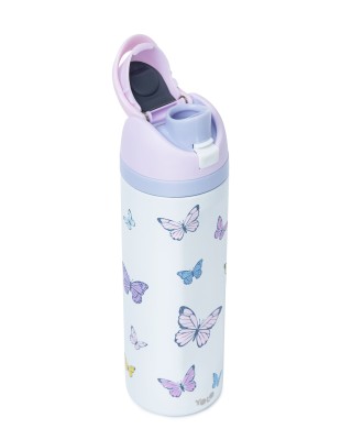 Yolo Μεταλλικό Θερμός 2 σε 1 (700ML) – Butterflies Λιλά 90593