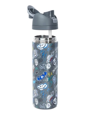 Yolo Μεταλλικό Θερμός 2 σε 1 (700ML) – CosmoX Γκρι 90594