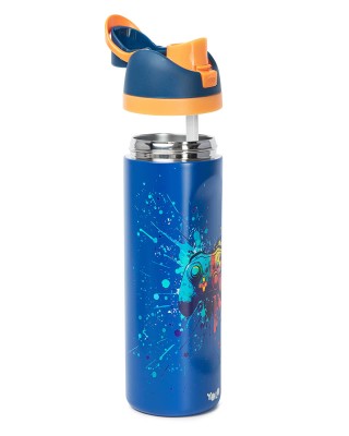 Yolo Μεταλλικό Θερμός 2 σε 1 (700ML) – Blue Gaming Μπλε 90595