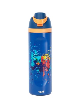Yolo Μεταλλικό Θερμός 2 σε 1 (700ML) – Blue Gaming Μπλε 90595