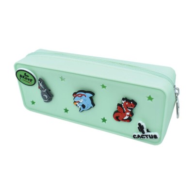 Cactus CROQZIP Κασετίνες με Διακοσμητικά Pins 18x7x4.7cm Μέντα CT9463