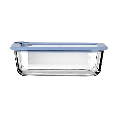 ESTIA ΦΑΓΗΤΟΔΟΧΕΙΟ COLORSEAL ΓΥΑΛΙΝΟ 1050ml 21.6x16.5x7.4cm ΜΕ ΚΑΠΑΚΙ ΣΙΛΙΚΟΝΗΣ ΜΠΛΕ