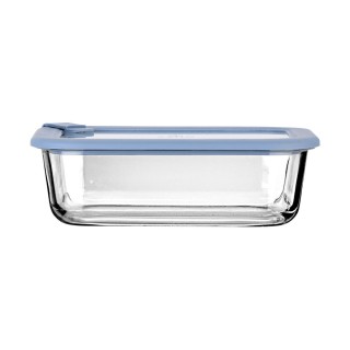 ESTIA ΦΑΓΗΤΟΔΟΧΕΙΟ COLORSEAL ΓΥΑΛΙΝΟ 1050ml 21.6x16.5x7.4cm ΜΕ ΚΑΠΑΚΙ ΣΙΛΙΚΟΝΗΣ ΜΠΛΕ