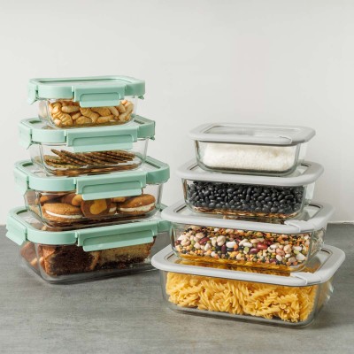 ESTIA ΦΑΓΗΤΟΔΟΧΕΙΟ COLORSEAL ΓΥΑΛΙΝΟ 1520ml 23.5x17.8x7.6cm ΜΕ ΚΑΠΑΚΙ ΣΙΛΙΚΟΝΗΣ ΓΚΡΙ