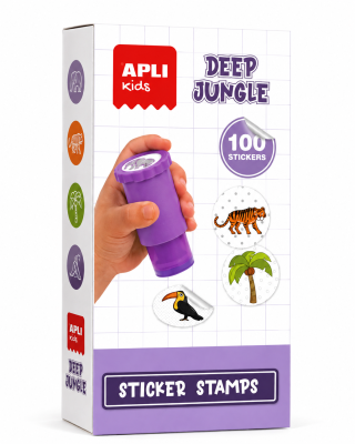 Apli Kids Sticker Stamps ''Deep Jungle'' 100 Stickers 20170