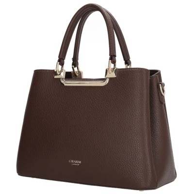 Charm London Lucca Handbag Γυναικεία Τσάντα Ώμου/Χειρός Καφέ 24169/097