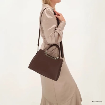 Charm London Lucca Handbag Γυναικεία Τσάντα Ώμου/Χειρός Καφέ 24169/097