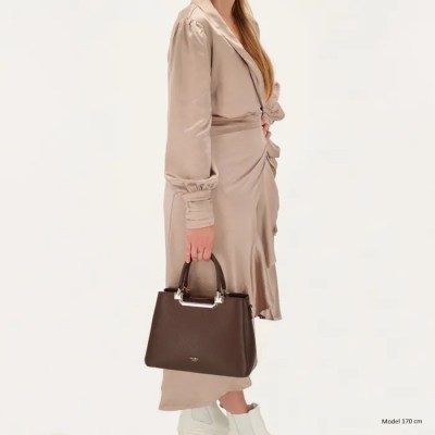 Charm London Lucca Handbag Γυναικεία Τσάντα Ώμου/Χειρός Καφέ 24169/097