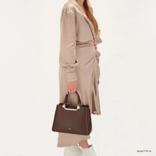Charm London Lucca Handbag Γυναικεία Τσάντα Ώμου/Χειρός Καφέ 24169/097