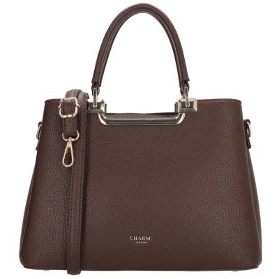 Charm London Lucca Handbag Γυναικεία Τσάντα Ώμου/Χειρός Καφέ 24169/097