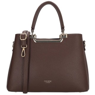 Charm London Lucca Handbag Γυναικεία Τσάντα Ώμου/Χειρός Καφέ 24169/097