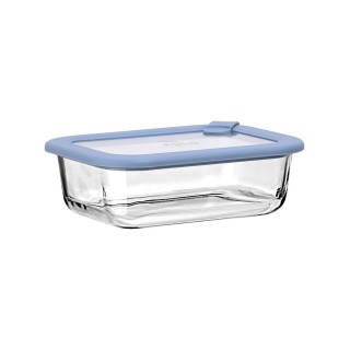 ESTIA ΦΑΓΗΤΟΔΟΧΕΙΟ COLORSEAL ΓΥΑΛΙΝΟ 640ml 18.9x14.5x6.7 ΜΕ ΚΑΠΑΚΙ ΣΙΛΙΚΟΝΗΣ ΜΠΛΕ