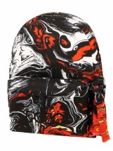 Polo Original Scarf Art Σακίδιο Σχολική Τσάντα Πλάτης Γυμνασίου - Λυκείου Μαύρο/Κόκκινο 9-01-136-8173