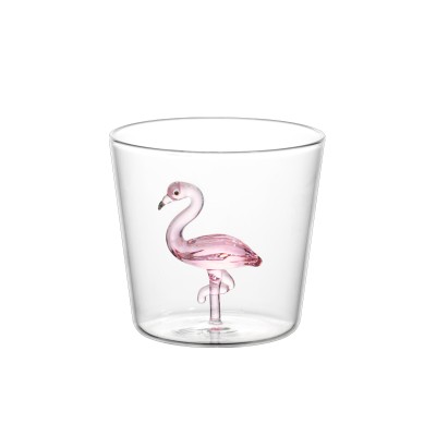 I-Total Ποτήρι In-Glass Cup Γυάλινο Ποτήρι με Σχέδιο ''Flamingo'' XL3298